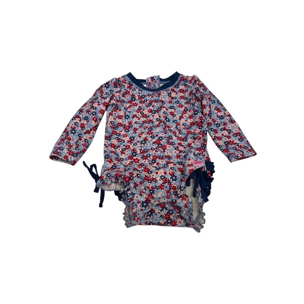 Ruffle Butts • Flowers  Long-Sleeve one piece swimsuit-baby girl 12-18 month